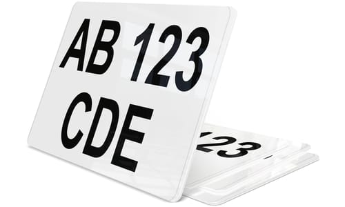 Plaque immatriculation Espagne blanche Petite Moto 17x13 cm