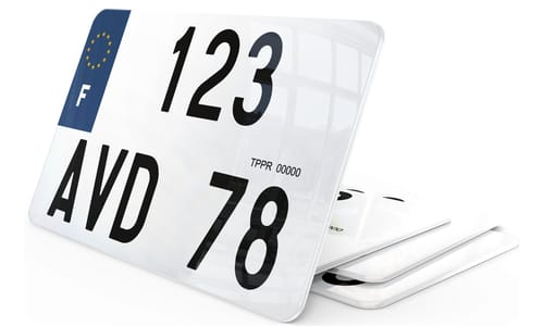 Plaque d'immatriculation Moto FNI (Avant 2009)
