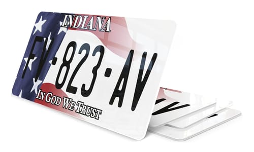 Plaque immatriculation Indiana USA 30x15