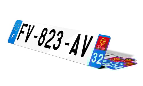 Plaque d'immatriculation Gers 32