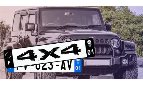 Plaque immatriculation 4x4