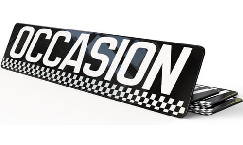 Cache plaque d'immatriculation Occasion Noir damier