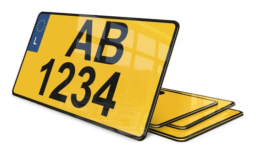 Plaque immatriculation Luxembourg format US 30x15 cm