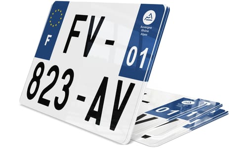 Plaque Immatriculation Moto 14x12 cm petit format cyclo