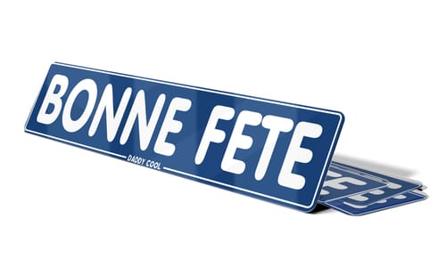 plaque immatriculation Bonne fête Daddy