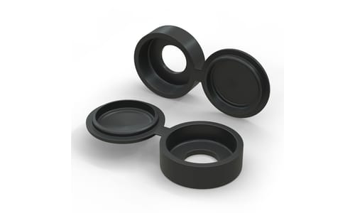 Lot de 2 caches rivets noirs