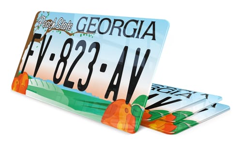 Plaque immatriculation Georgie Peach State USA 30x15