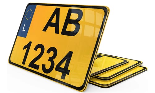 Plaque immatriculation Luxembourg Moto 21x13 cm