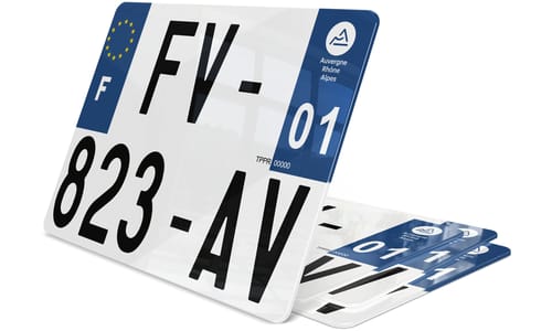 Plaque Immatriculation 4*4 arrière