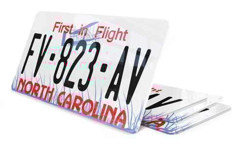 Plaque immatriculation North Carolina USA 30x15cm