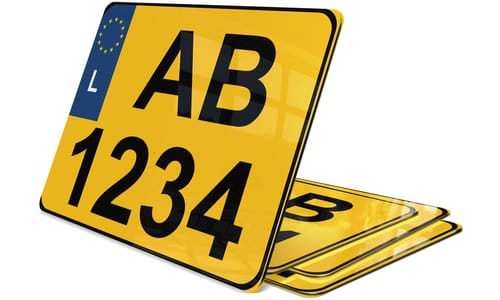 Plaque immatriculation Luxembourg Cyclo 14x12 cm