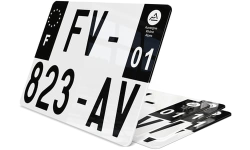 Plaque Immatriculation 4*4 noire arrière