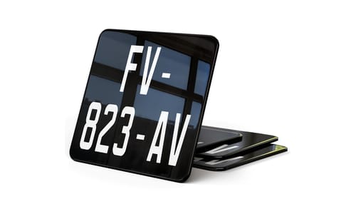 Plaque immatriculation Moto enduro Collection 10x10cm
