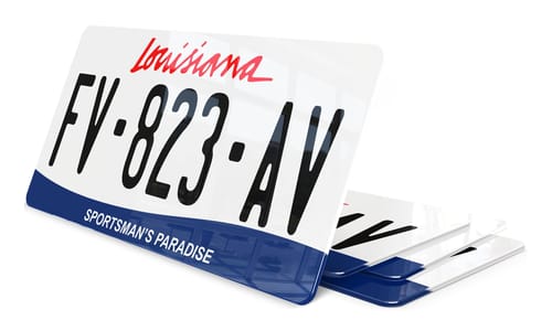 Plaque immatriculation Louisiane USA 30x15