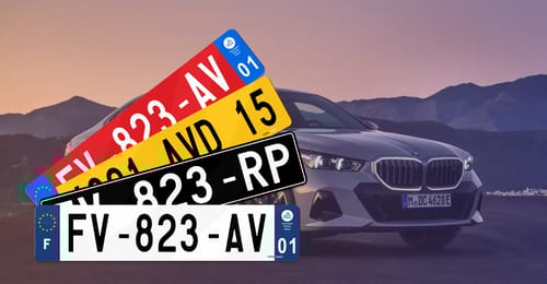 Plaque immatriculation pour Voiture