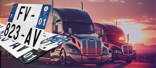 Plaque immatriculation pour Camion