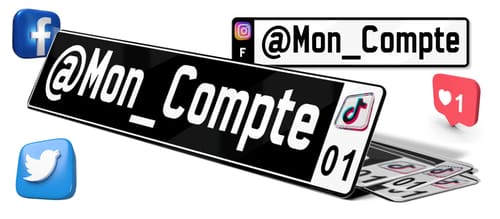 Plaque Immatriculation avec Réseaux Sociaux