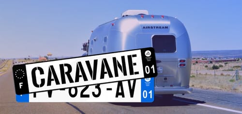 Plaque immatriculation Caravane