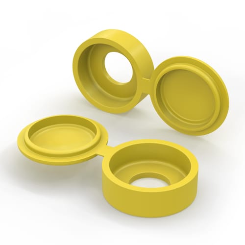 Lot de 2 caches rivets jaunes
