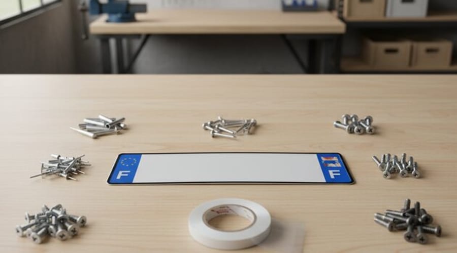 Comment fixer sa plaque : rivets, vis ou adhésif ?