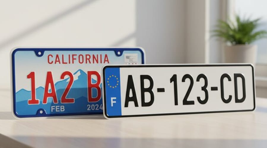 Plaque US sur véhicule français : ce qui est légal en 2026
