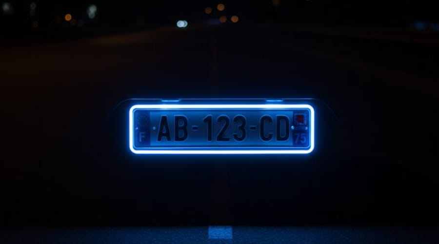 Plaque LED, néon, plaque qui s'allume : est-ce légal ?
