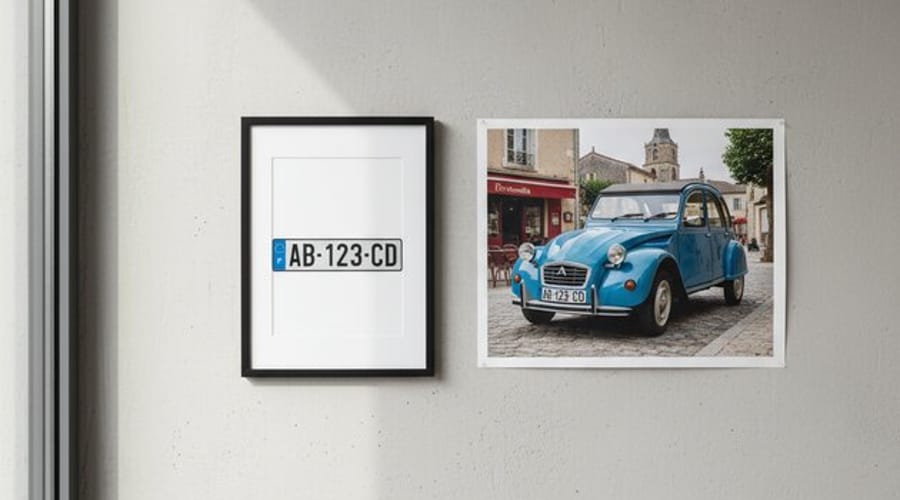 Plaque souvenir de voiture vendue : comment la garder en déco