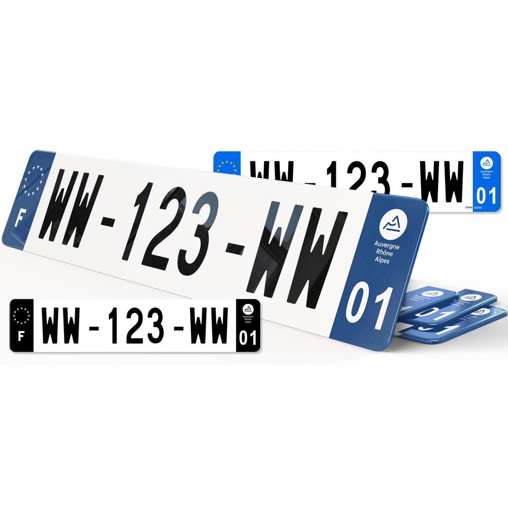 Plaque WW Provisoire et W garage Plaque Immat