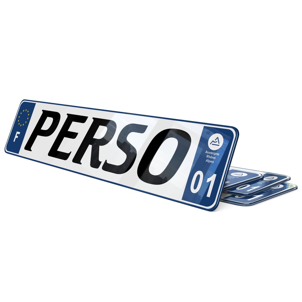 Plaque D'Immatriculation Personnalisée Avant 6x12 - Étiquette Voiture Aluminium Décorative