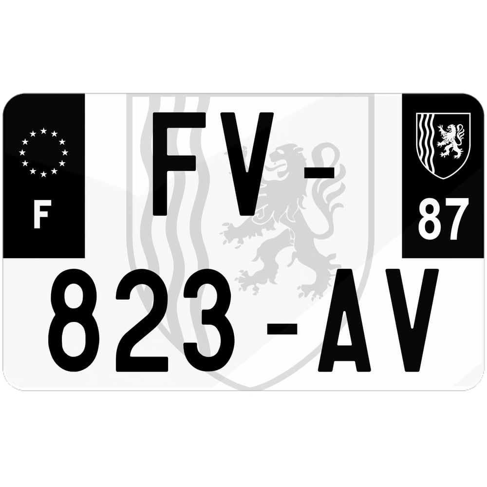 Autocollant Immatriculation Haute Vienne – Tagguée "AUTO