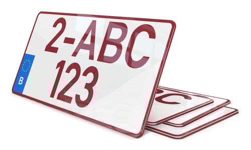 Plaque immatriculation Belgique 30x15