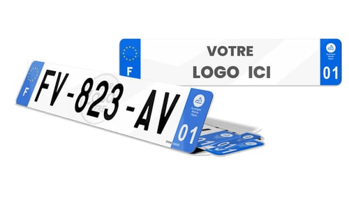 Plaque immatriculation Logo entreprise Fond