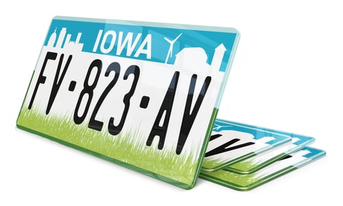 Plaque immatriculation Iowa 2 USA 30x15