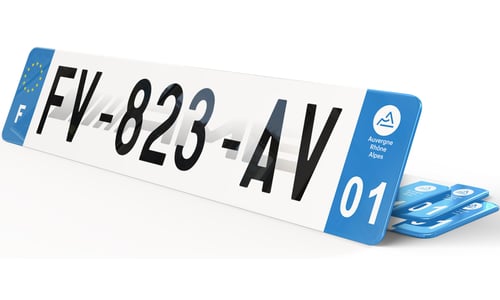 Plaque immatriculation Mercedes AMG