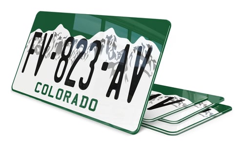 Plaque immatriculation Colorado USA 30x15