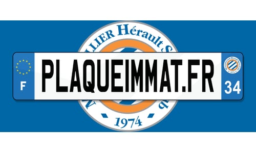 Plaque immatriculation Montpellier Hérault