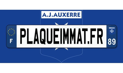 Plaque immatriculation Auxerre