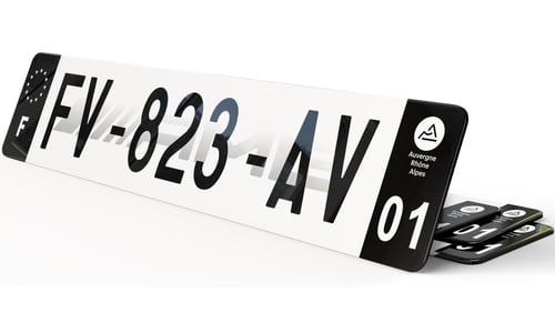 Plaque immatriculation Mercedes AMG