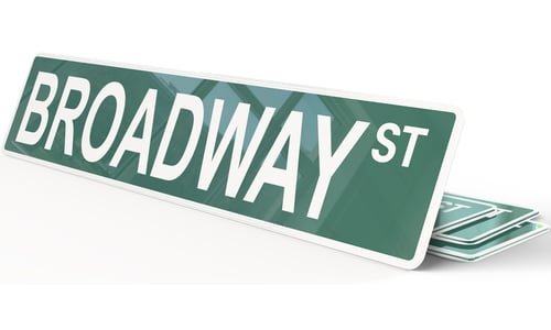 Plaque Panneau Broadway Street personnalisable