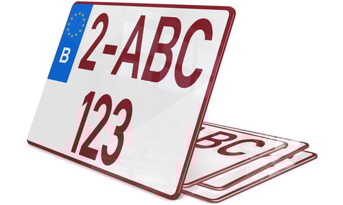 Plaque immatriculation 4x4 Belgique 27,5x20