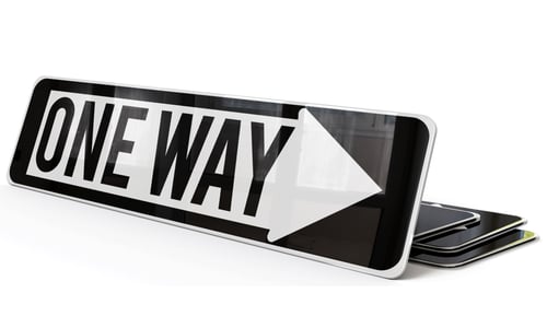 Plaque Panneau ONE WAY personnalisable