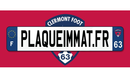 Plaque immatriculation Clermont