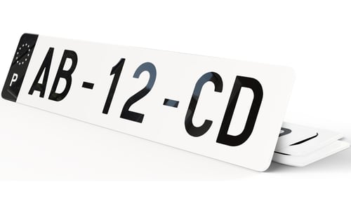 Plaque immatriculation Portugal noire 2020
