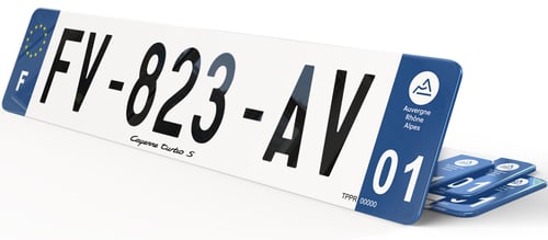 Plaque immatriculation Porsche Cayenne Turbo S
