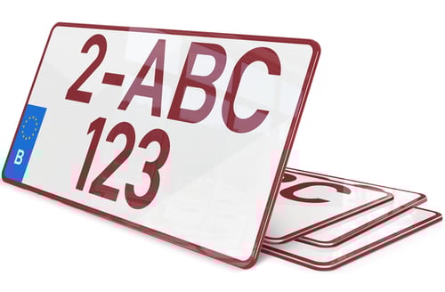 Plaque immatriculation Belgique 30x15