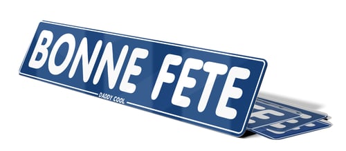 plaque immatriculation Bonne fête Daddy