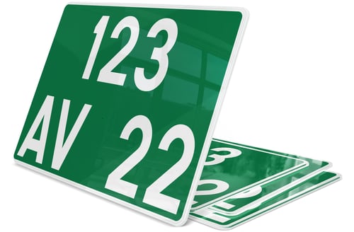 Plaque immatriculation Consulaire Arrière 4x4 27,5x20