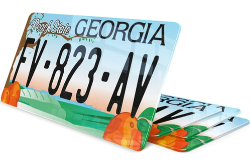 Plaque immatriculation Georgie Peach State USA 30x15