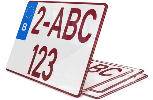 Plaque immatriculation 4x4 Belgique 27,5x20