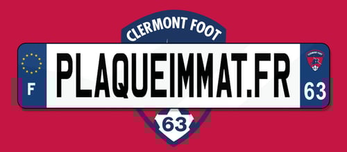 Plaque immatriculation Clermont